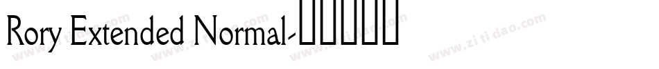 Rory Extended Normal字体转换